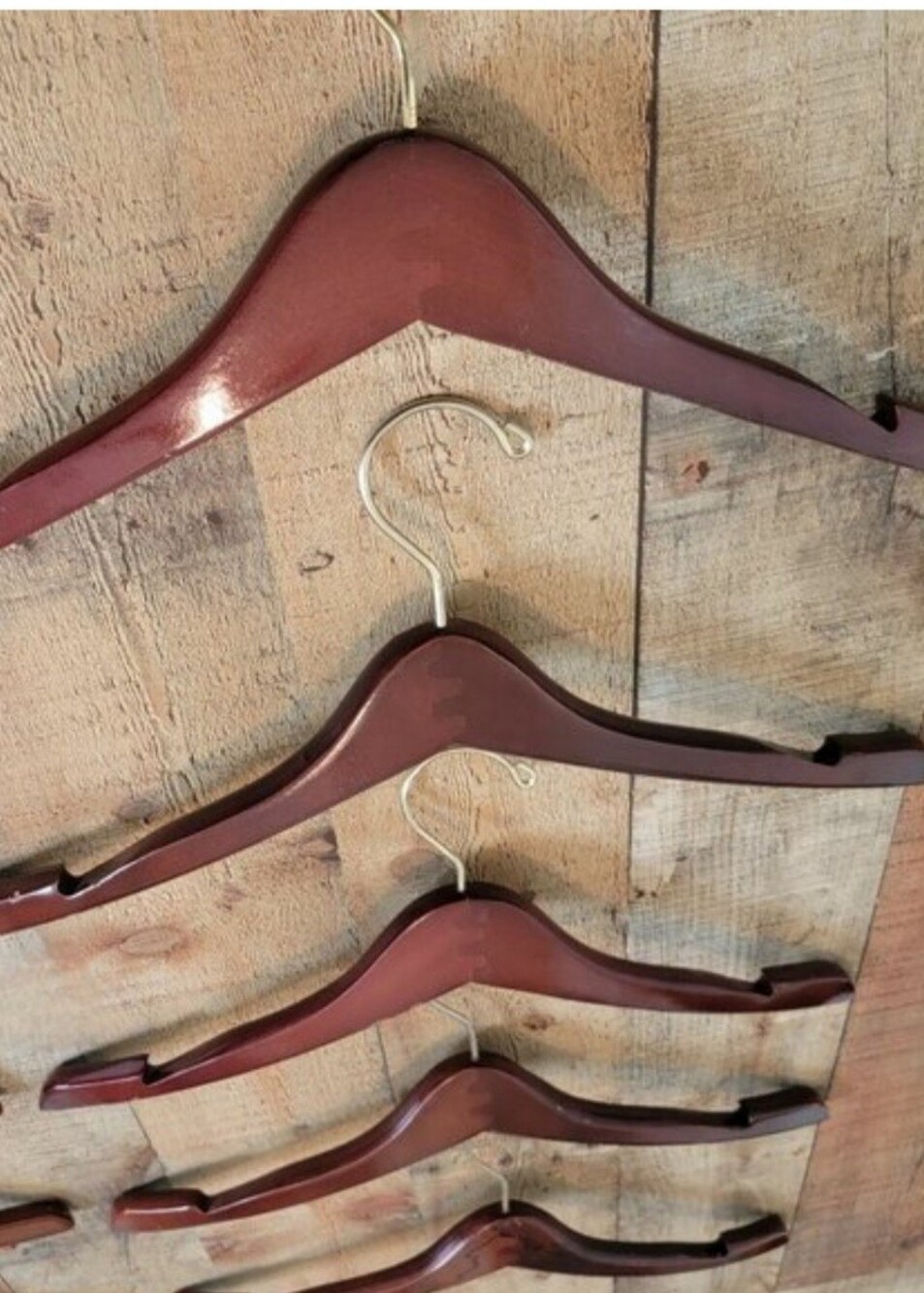 Abercrombie and Fitch Retail Store Wooden Hangers with Notches - 10